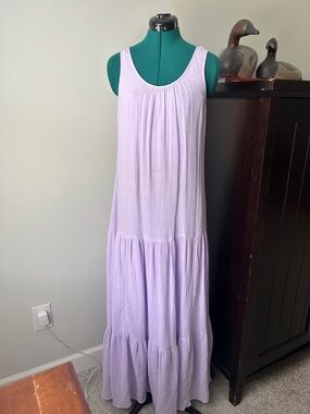 Calvin Klein Purple Tiered Dress